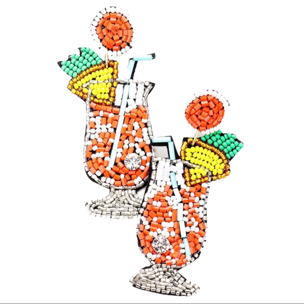 Mini Beaded Cocktail Earrings (E19)
